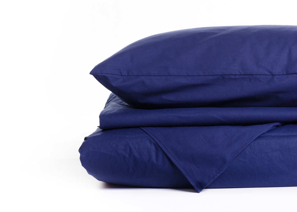 Комплект постельного белья Antoni Ранфорс Premium Бязь Сапфир темно-синий Евро 200х220