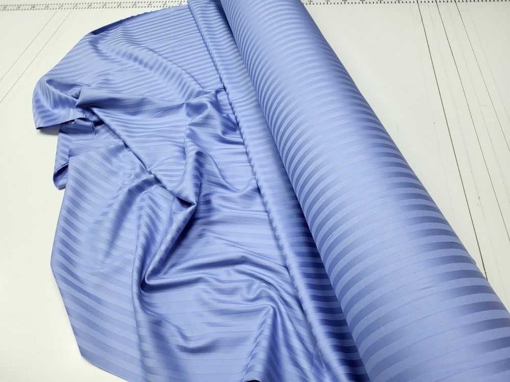 Постельное белье Комфорт Текстиль Сатин Stripe LUX CORNFLOWER BLUE 1/1см