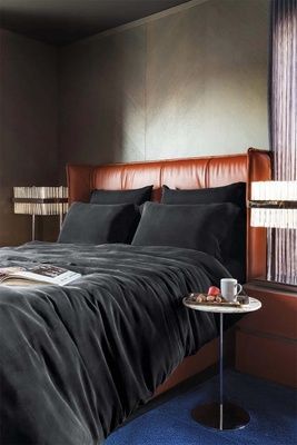 Постільна білизна сатин  Vegan Silk Issimo Home Jade Blacky