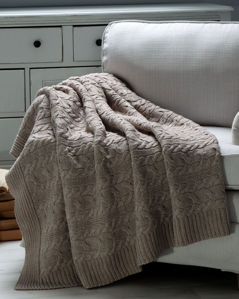 В'язаний плед LA MODNO Genova Beige