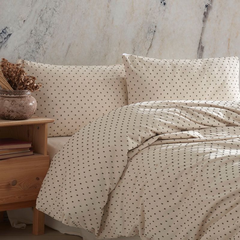 Постільна білизна варена бавовна Macas Home Freya Khaki