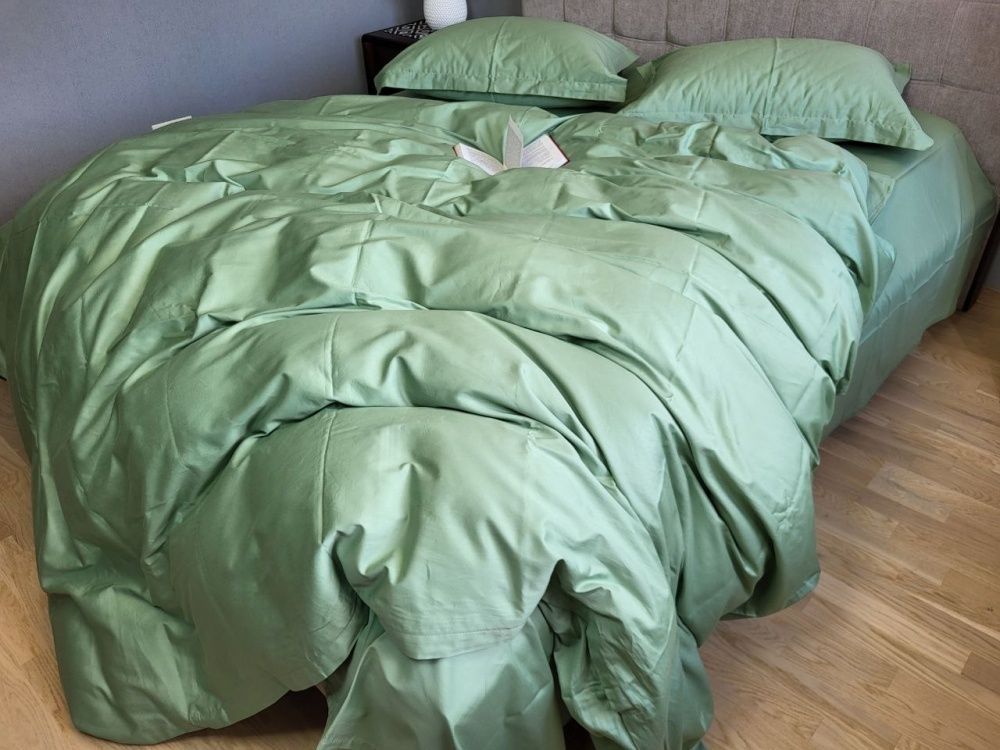 Постільна білизна преміум сатин Комфорт Текстиль FRESH GREENS, Turkish satin