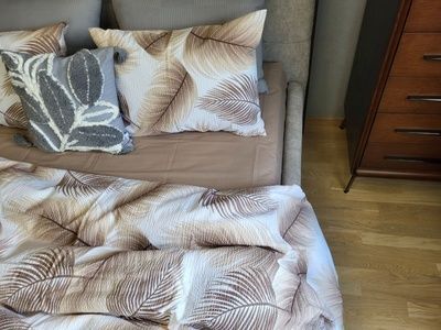 Постельное бельё ранфорс гофре Комфорт Текстиль Пальміра GOFRE DUO, Капучино, 50х70см (2шт), 145х215 см, 145х220 см