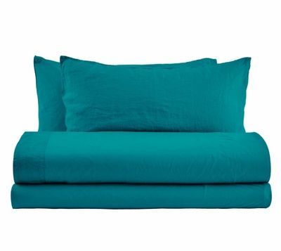 Італійська постільна білизна льон Biancoperla Niagara Smeraldo