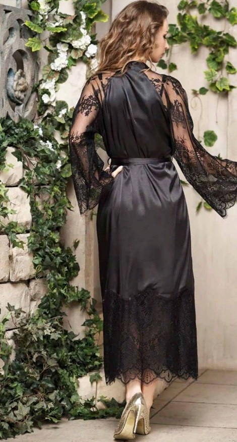 Жіночий халат Mia-Amore AFRODITA 2169 чорний