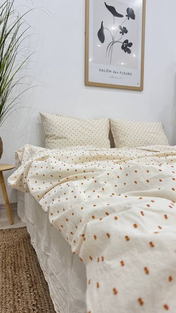 Постільна білизна варена бавовна Macas Home Freya Orange