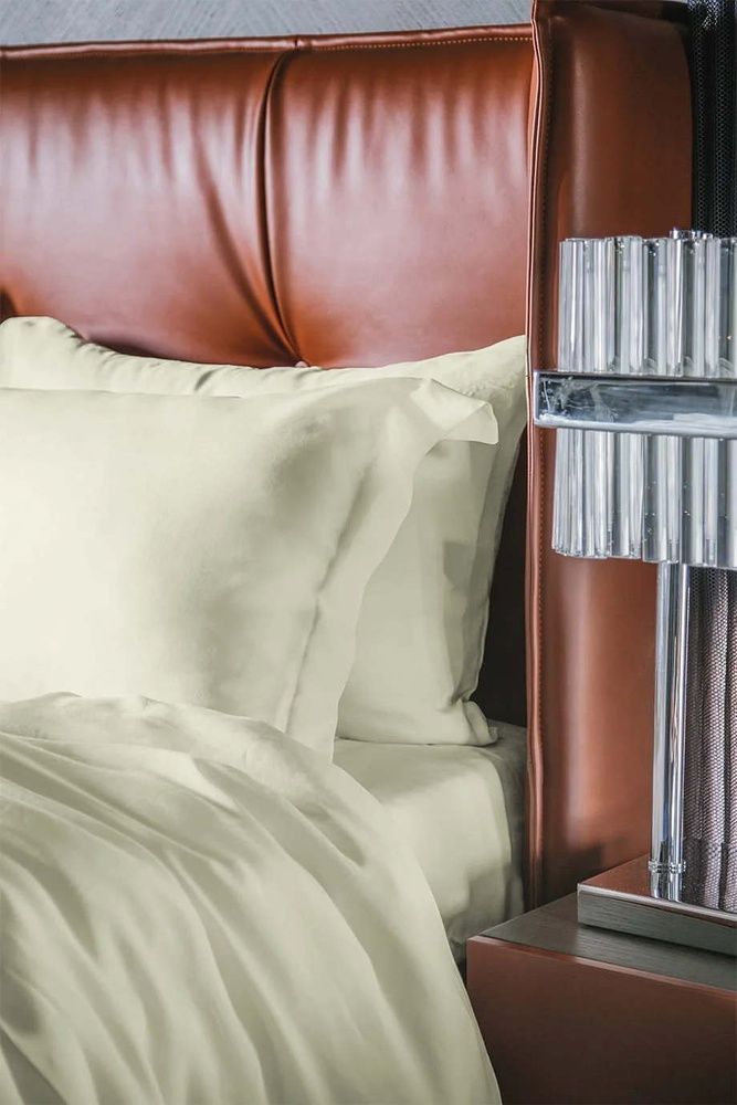 Постільна білизна сатин Vegan Silk Issimo Home Jade Cream
