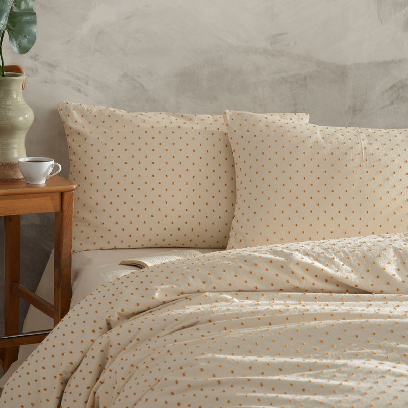Постільна білизна варена бавовна Macas Home Freya Orange