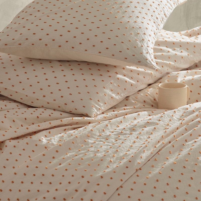 Постільна білизна варена бавовна Macas Home Freya Orange