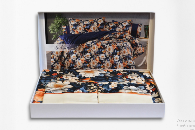 Постільна білизна сатин люкс Moss Home Digital Satin Sultan Krem