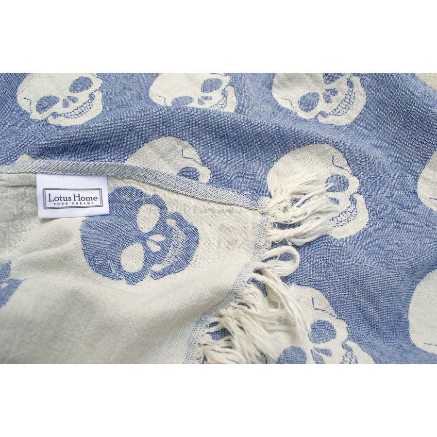 Полотенце пляжное Lotus Home Pestemal -Skull denim