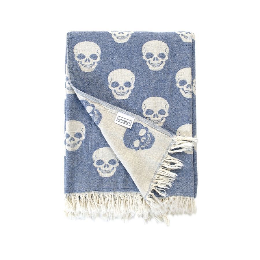 Полотенце пляжное Lotus Home Pestemal -Skull denim
