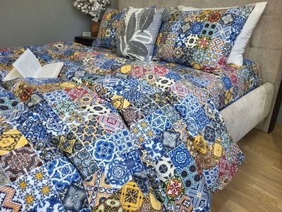 Постельное белье фланель Комфорт текстиль Мозаїка NEW, Turkish flannel