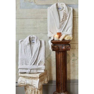 Набор халат с полотенцем Karaca Home - Eldora Offwhite-Bej