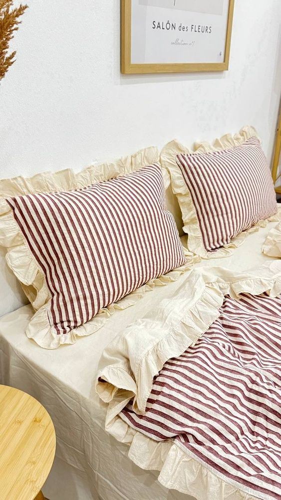 Постільна білизна варена бавовна з рюшами Macas Home Soil Chery