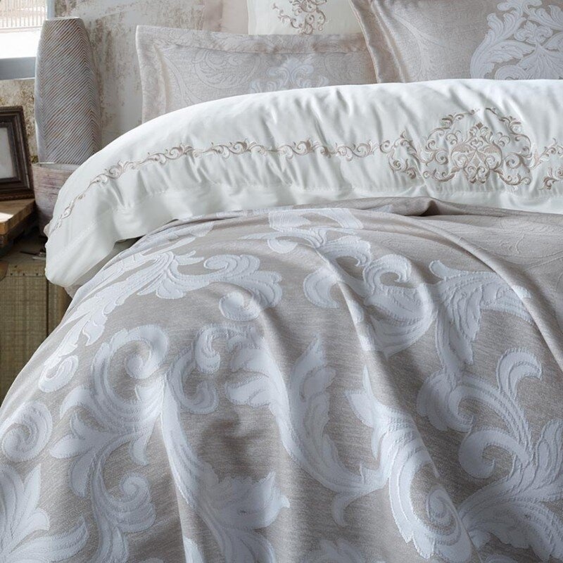 Комплект постельное белье с покрывалом Dantela Vita JUA SET