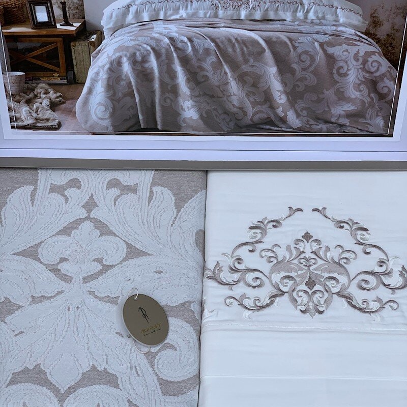 Комплект постельное белье с покрывалом Dantela Vita JUA SET