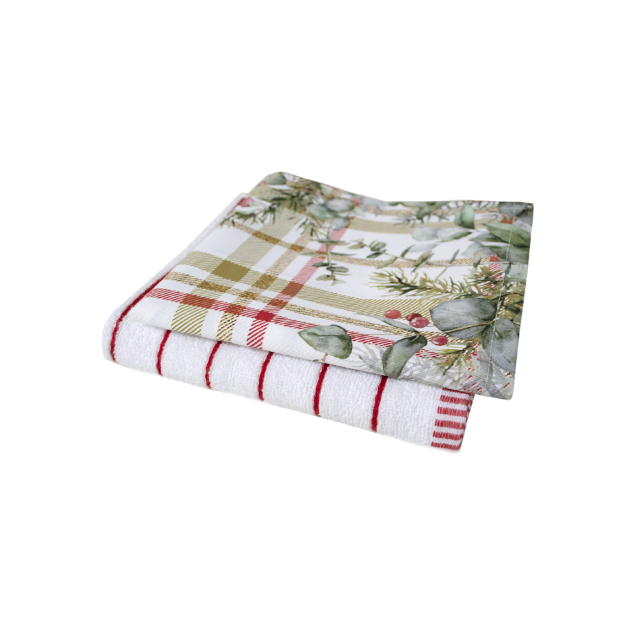 Набор полотенец Lotus Home - Holiday Greenery, 40х60 см, Набор
