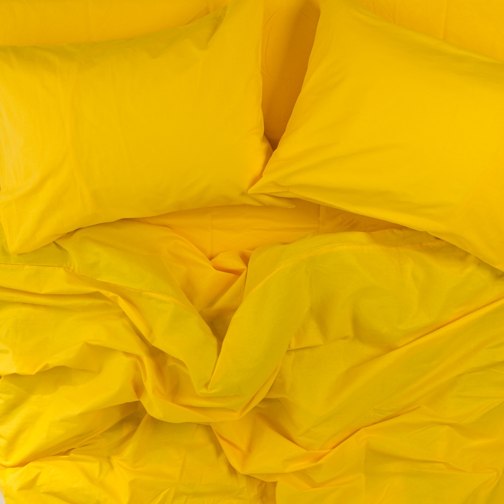 Комплект постельного белья Antoni Ранфорс Premium Бязь Желтый Евро 200х220