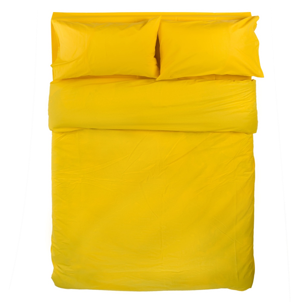 Комплект постільної білизни Antoni Ранфорс Premium Бязь Жовтий Євро 200х220