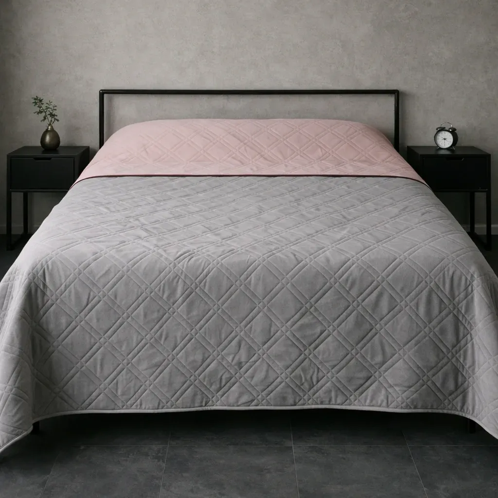 Покрывало Аквастоп U-tek Blush Pink & Light Gray