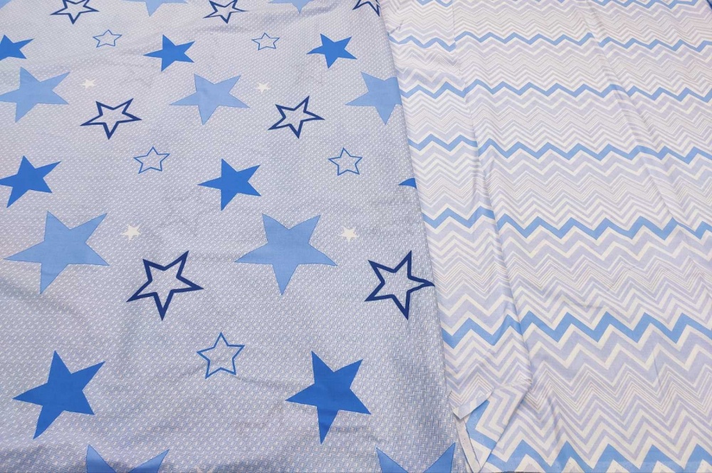 Постельное бельё поплин Комфорт Текстиль Звездный синий