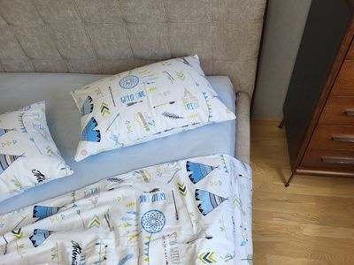 Детское постельное белье фланель Комфорт Текстиль Вігвам/блакитний, Turkish flannel