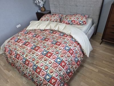 Постільна білизна бавовна Комфорт Текстиль Кантрі/бежев. горошок, cotton 5D