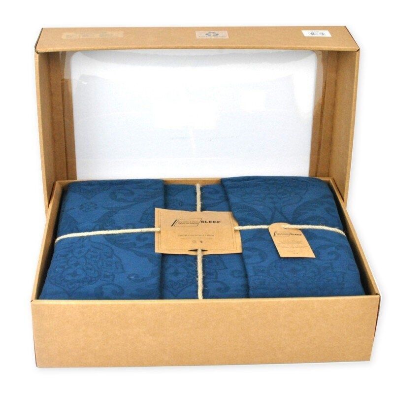 Постільна білизна варений бавовна жаккард SoundSleep Jakard Dress blue