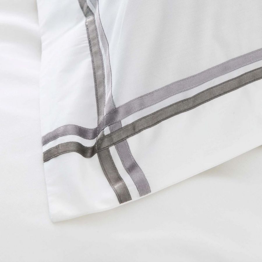 Постільна білизна Karaca Home перкаль - White Colletion Valse gri