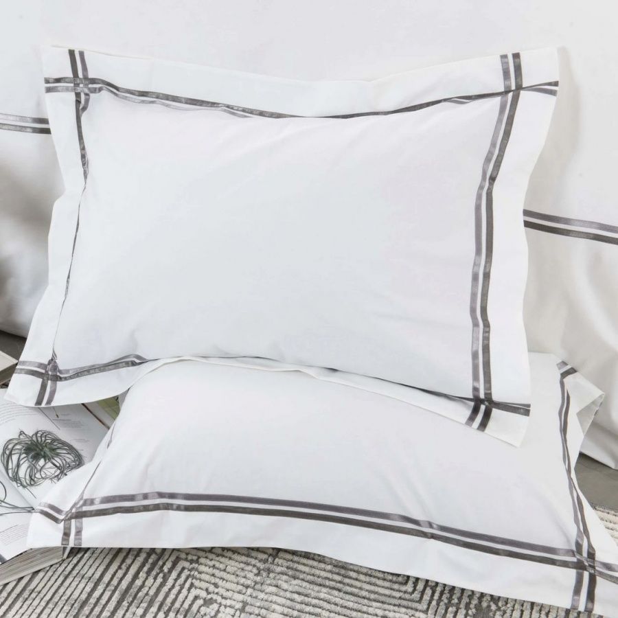 Постільна білизна Karaca Home перкаль - White Colletion Valse gri