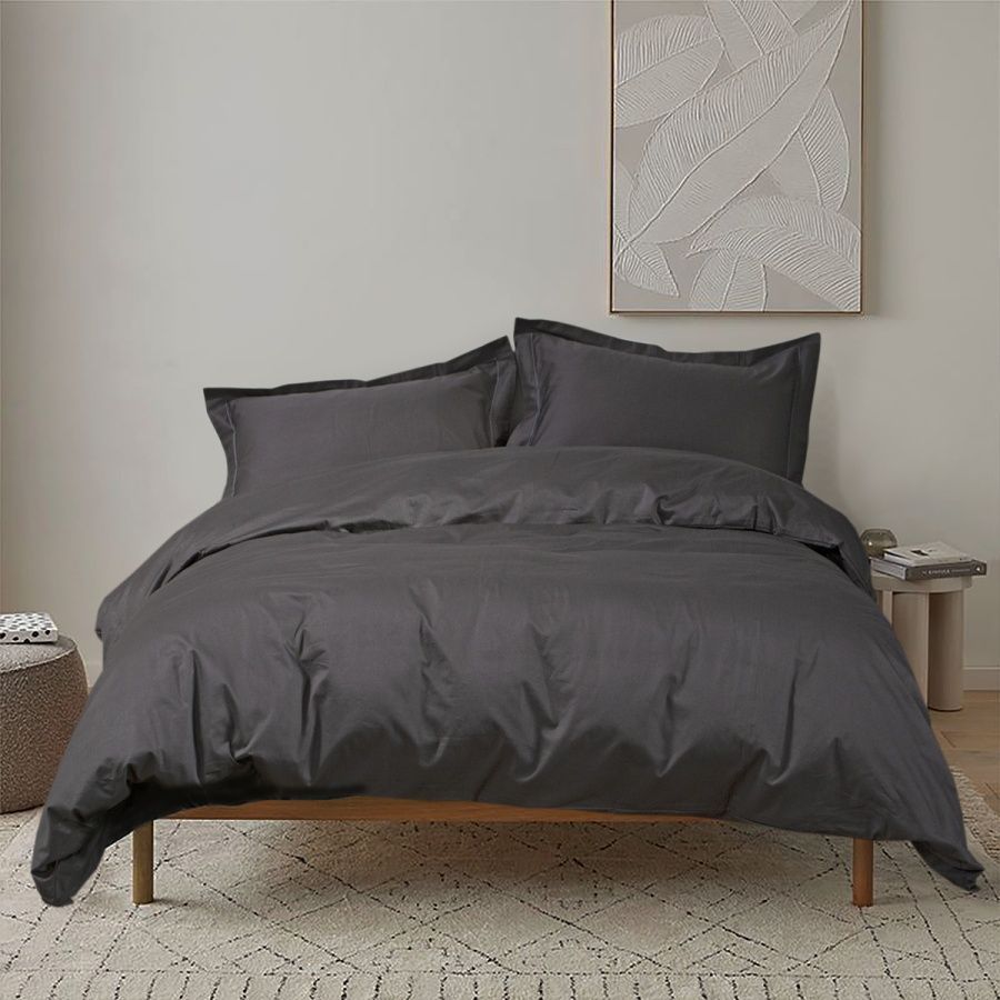 Постельное белье сатин premium Lotus Home - Dakota Modern антрацит