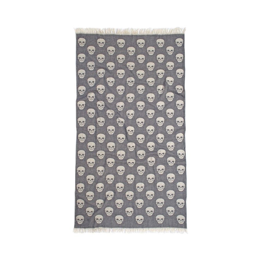 Полотенце пляжное Lotus Home Pestemal -Skull black