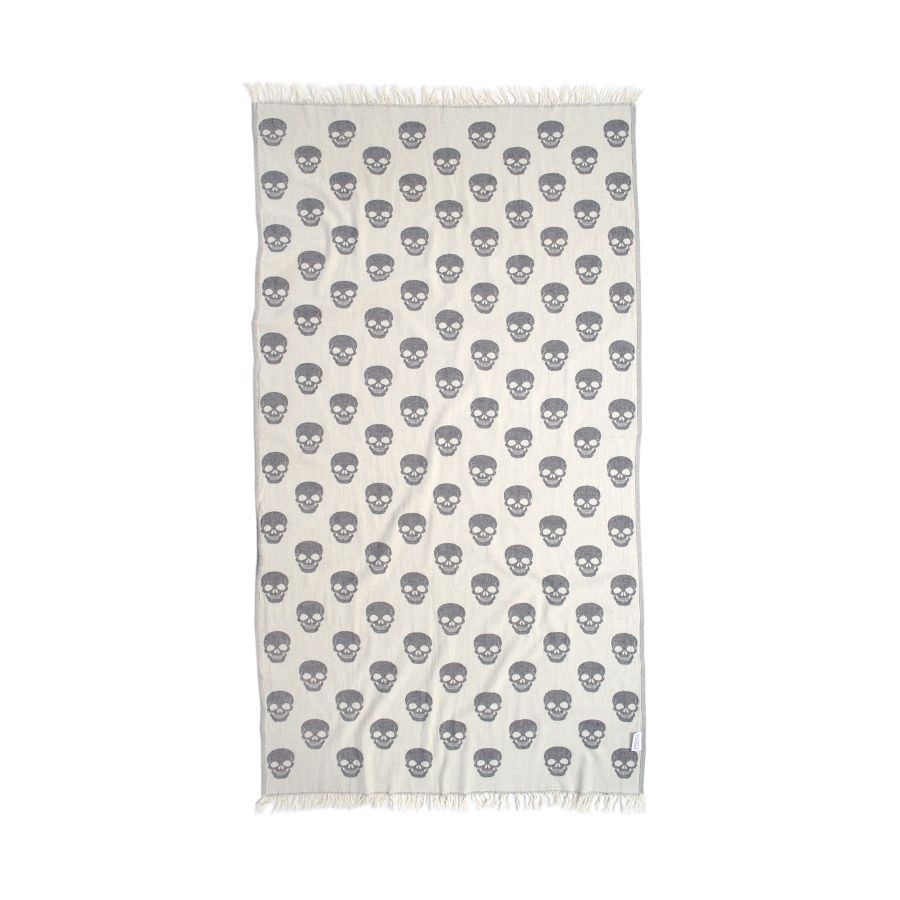Полотенце пляжное Lotus Home Pestemal -Skull black
