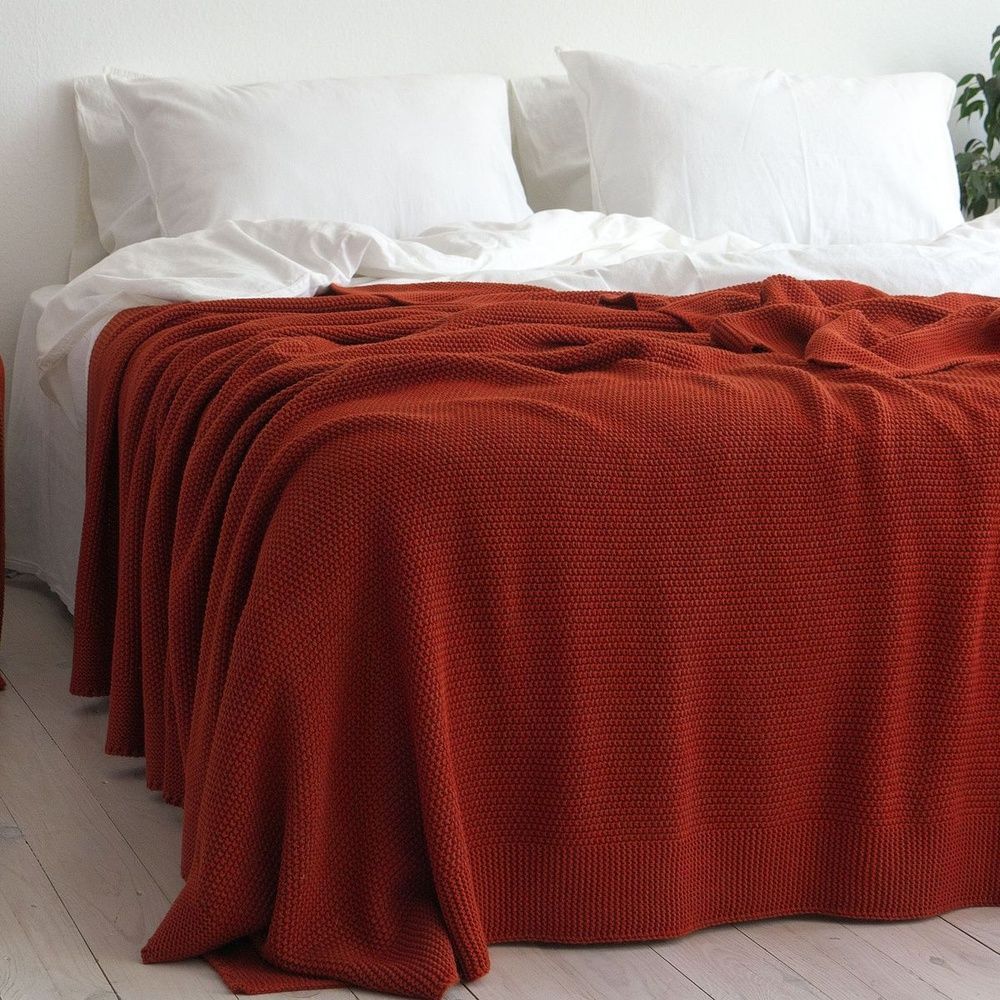 В'язаний плед La Modno Corn Terra Cotta