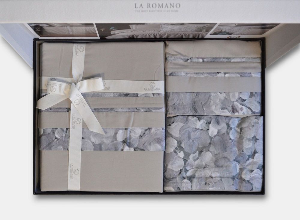 Постільна білизна сатин люкс La Romano Silk Satin Florence Ash