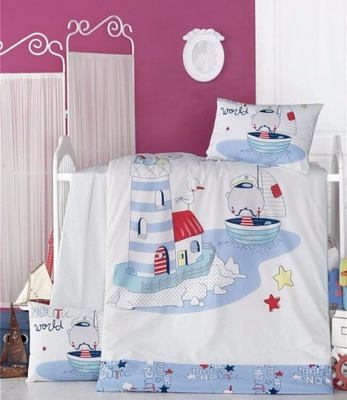 Комплект постельного белья для младенцев Victoria Ранфорс Nautic