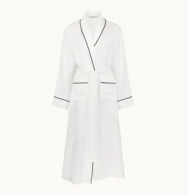 Халат з натурального шовку Mulberry Gingerlily Ivory