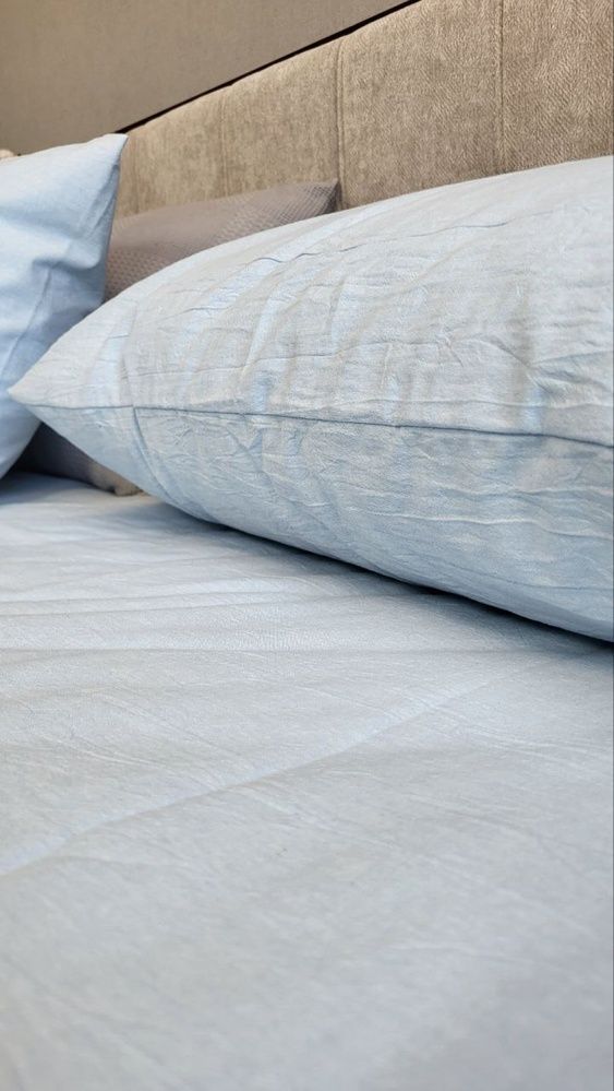 Пододеяльник вареный хлопок Комфорт Текстиль Sky Blue, Washed Cotton W1281