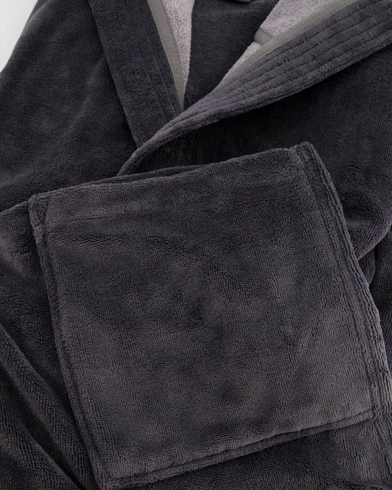 Халат чоловічий з капюшоном Cawo  Uni 801 anthracite - 71