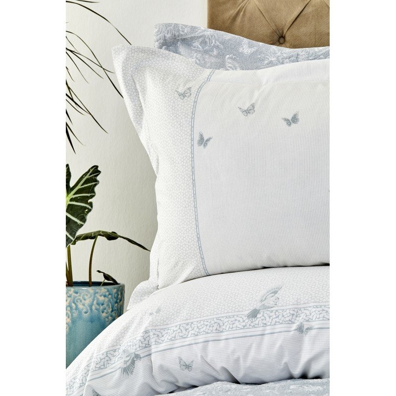 Набір постільна білизна з покривалом Karaca Home - Mariposa gri