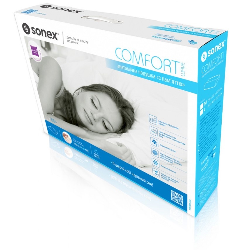 Ортопедична подушка Sonex з ефектом пам'яті Comfort