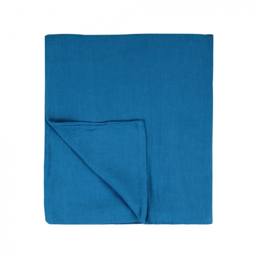 Постельное белье лен Barine - lyons blue голубой