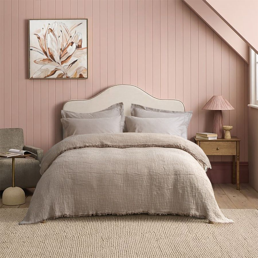 Покривало муслінове Lotus Home - Larna muslin beige, Бежевий, Полуторний, 160х200 см, Без наволочок