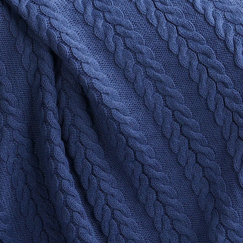 В'язаний плед Betires BREMEN NAVY BLUE