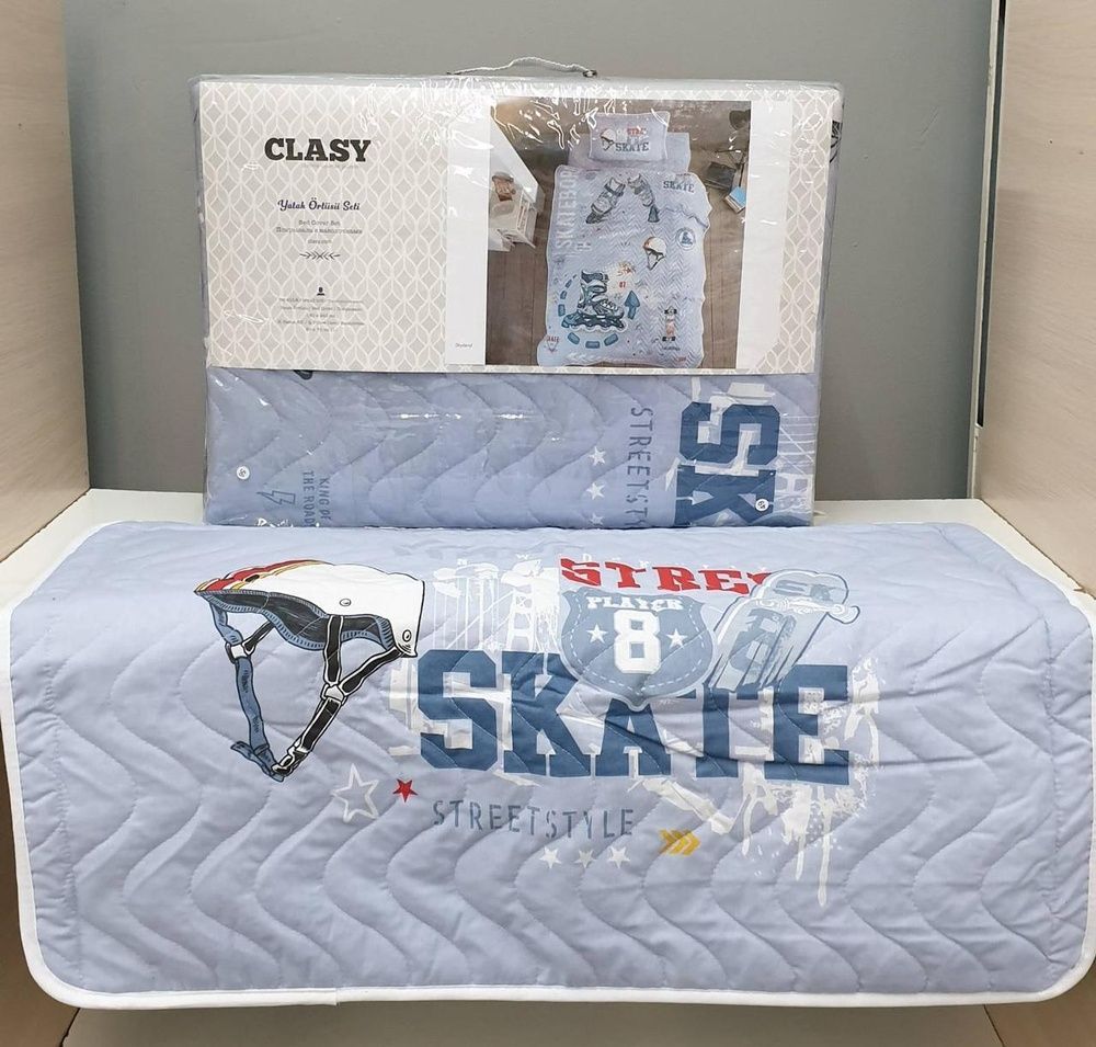Стеганое подростковое покрывало с наволочкой CLASY SKYLAND