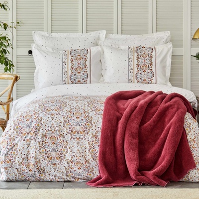 Набор постельное белье с пледом Karaca Home - Fiorela sarabi