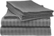 Простирадло натяжне Сатин Boston Iron Grey Stripe 3