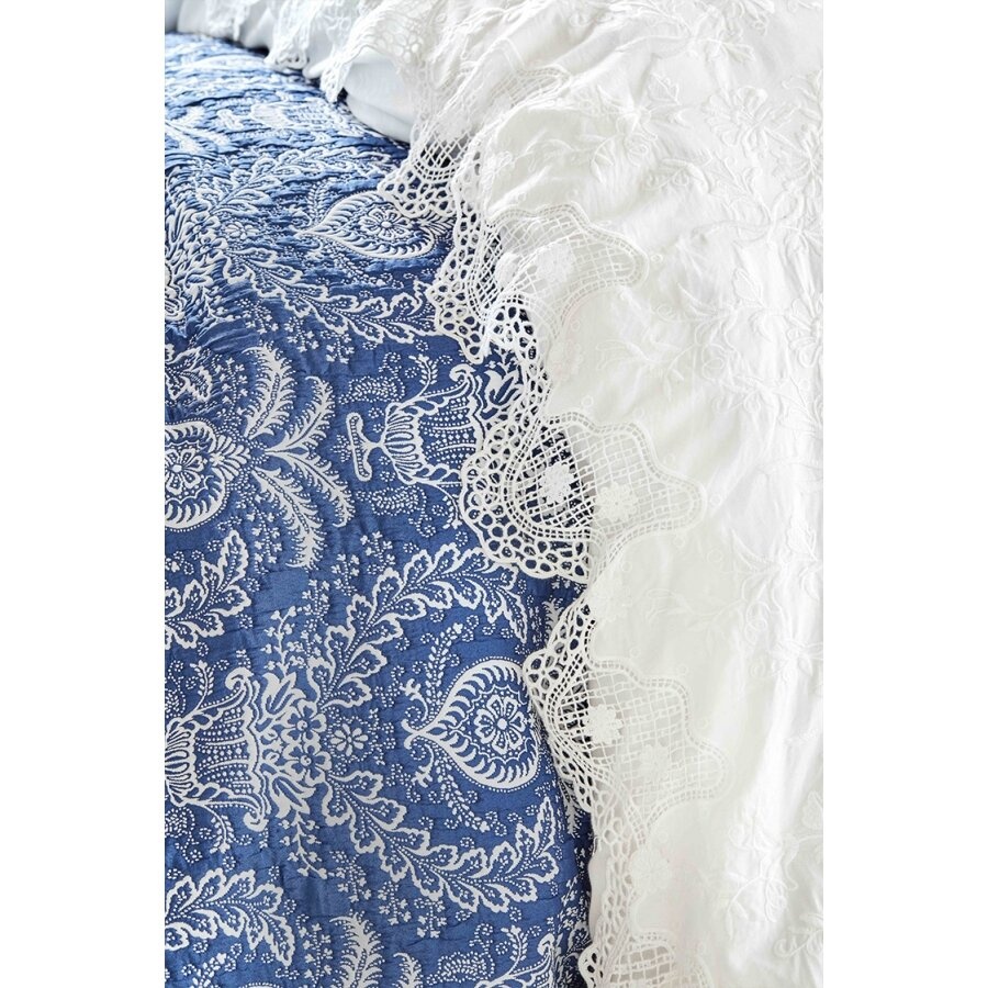 Набор постельное белье с покрывалом Karaca Home Elina beyaz