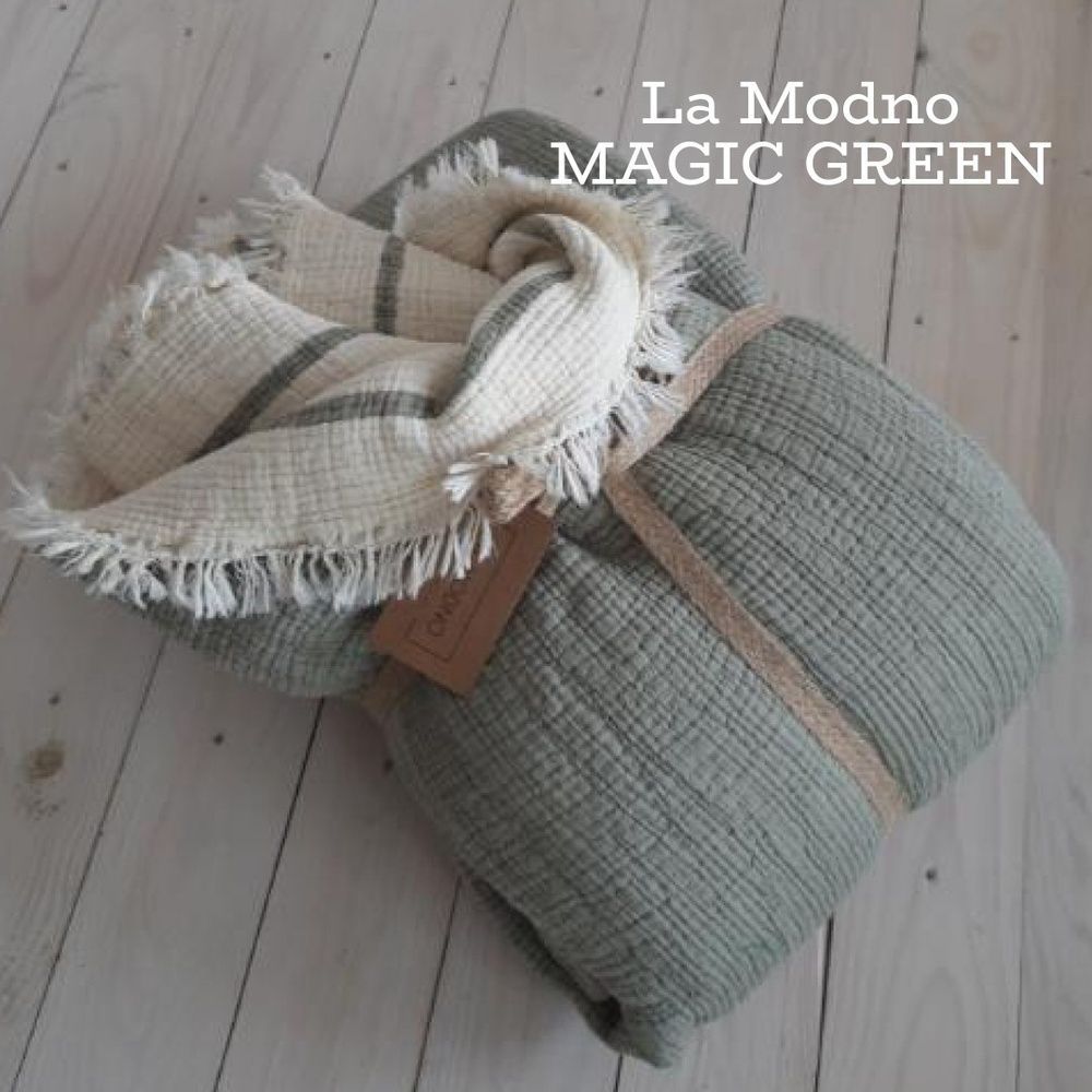 Муслиновое покрывало-плед La Modno MAGIC Green